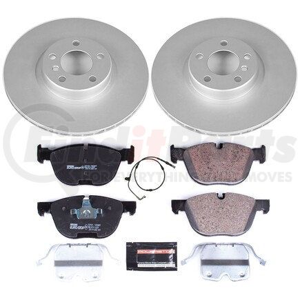 ESK4692 by POWERSTOP BRAKES - Genuine Geomet® Coated Rotors, ECE-R90 Disc Brake Pad Set + Hardware Kit