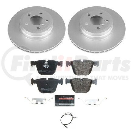 ESK5985 by POWERSTOP BRAKES - Genuine Geomet® Coated Rotors, ECE-R90 Disc Brake Pad Set + Hardware Kit