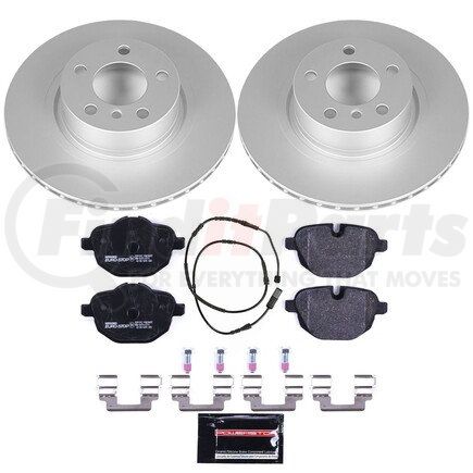 ESK6040 by POWERSTOP BRAKES - Genuine Geomet® Coated Rotors, ECE-R90 Disc Brake Pad Set + Hardware Kit