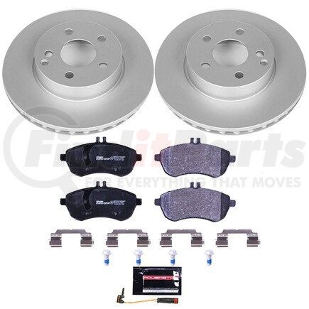 ESK5790 by POWERSTOP BRAKES - Genuine Geomet® Coated Rotors, ECE-R90 Disc Brake Pad Set + Hardware Kit