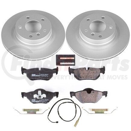 ESK5981 by POWERSTOP BRAKES - Genuine Geomet® Coated Rotors, ECE-R90 Disc Brake Pad Set + Hardware Kit