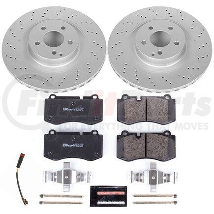 ESK6755 by POWERSTOP BRAKES - Genuine Geomet® Coated Rotors, ECE-R90 Disc Brake Pad Set + Hardware Kit