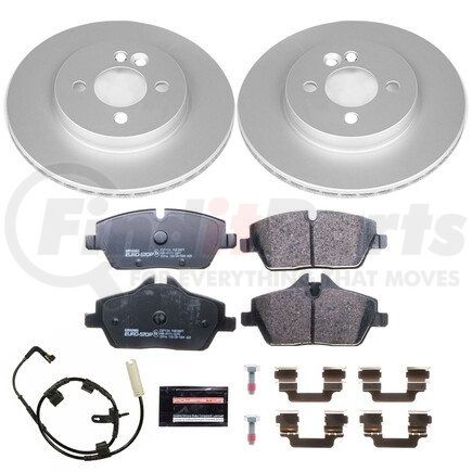 ESK6066 by POWERSTOP BRAKES - Genuine Geomet® Coated Rotors, ECE-R90 Disc Brake Pad Set + Hardware Kit