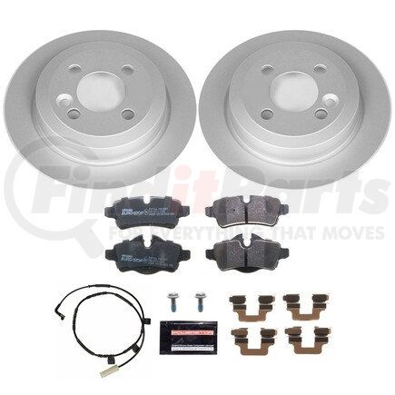 ESK6281 by POWERSTOP BRAKES - Genuine Geomet® Coated Rotors, ECE-R90 Disc Brake Pad Set + Hardware Kit