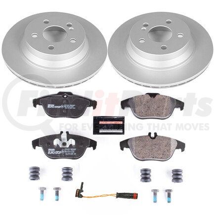 ESK6715 by POWERSTOP BRAKES - Genuine Geomet® Coated Rotors, ECE-R90 Disc Brake Pad Set + Hardware Kit