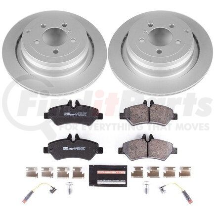 ESK6197 by POWERSTOP BRAKES - Genuine Geomet® Coated Rotors, ECE-R90 Disc Brake Pad Set + Hardware Kit