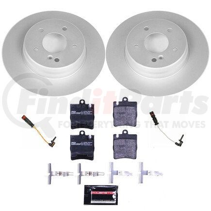 ESK620 by POWERSTOP BRAKES - Genuine Geomet® Coated Rotors, ECE-R90 Disc Brake Pad Set + Hardware Kit