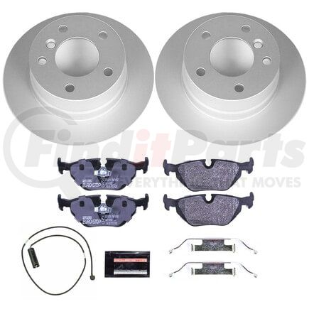 ESK633 by POWERSTOP BRAKES - Genuine Geomet® Coated Rotors, ECE-R90 Disc Brake Pad Set + Hardware Kit