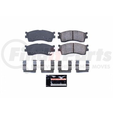 Z23889 by POWERSTOP BRAKES - Z23 EVOLUTION SPORT CARBON-FIBER BRAKE PADS W/ HARDWARE