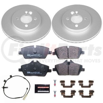 ESK6739 by POWERSTOP BRAKES - Genuine Geomet® Coated Rotors, ECE-R90 Disc Brake Pad Set + Hardware Kit