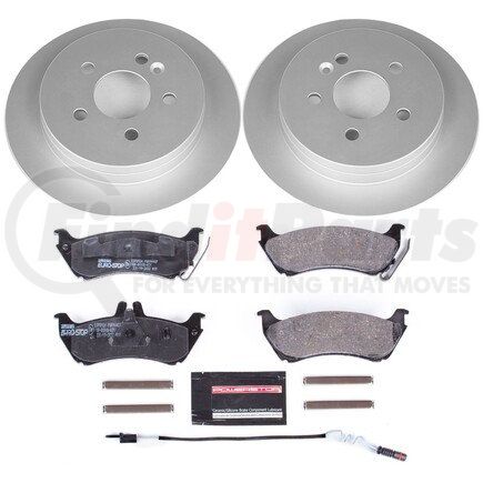 ESK866 by POWERSTOP BRAKES - Genuine Geomet® Coated Rotors, ECE-R90 Disc Brake Pad Set + Hardware Kit