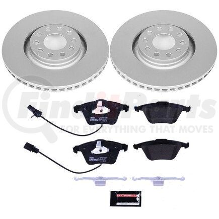 ESK2990 by POWERSTOP BRAKES - Genuine Geomet® Coated Rotors, ECE-R90 Disc Brake Pad Set + Hardware Kit