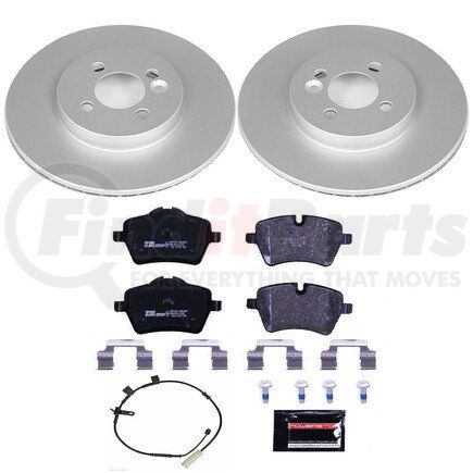 ESK6741 by POWERSTOP BRAKES - Genuine Geomet® Coated Rotors, ECE-R90 Disc Brake Pad Set + Hardware Kit