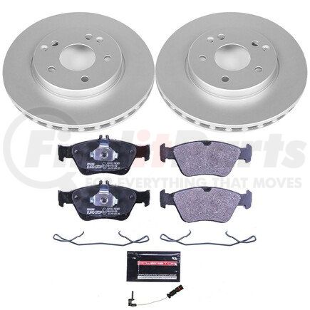 ESK3047 by POWERSTOP BRAKES - Genuine Geomet® Coated Rotors, ECE-R90 Disc Brake Pad Set + Hardware Kit