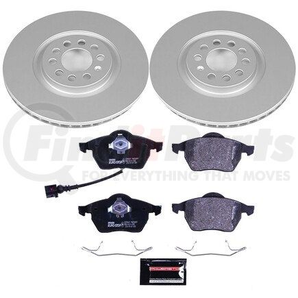 ESK914 by POWERSTOP BRAKES - Genuine Geomet® Coated Rotors, ECE-R90 Disc Brake Pad Set + Hardware Kit