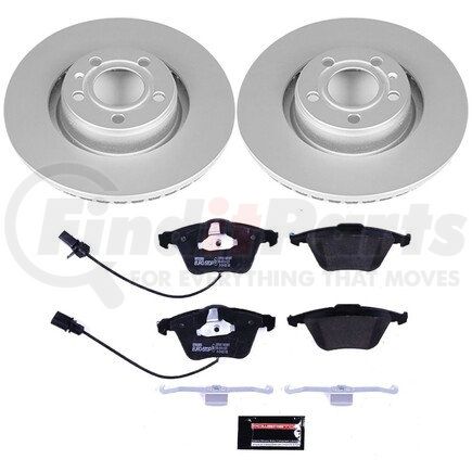 ESK2993 by POWERSTOP BRAKES - Genuine Geomet® Coated Rotors, ECE-R90 Disc Brake Pad Set + Hardware Kit