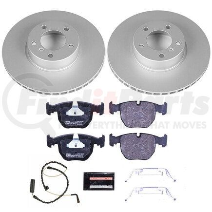 ESK944 by POWERSTOP BRAKES - Genuine Geomet® Coated Rotors, ECE-R90 Disc Brake Pad Set + Hardware Kit