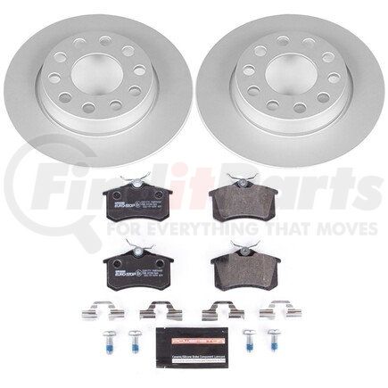 ESK3109 by POWERSTOP BRAKES - Genuine Geomet® Coated Rotors, ECE-R90 Disc Brake Pad Set + Hardware Kit