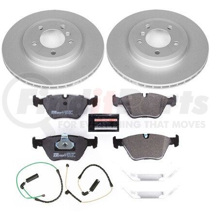 ESK928 by POWERSTOP BRAKES - Genuine Geomet® Coated Rotors, ECE-R90 Disc Brake Pad Set + Hardware Kit