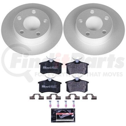 ESK941 by POWERSTOP BRAKES - Genuine Geomet® Coated Rotors, ECE-R90 Disc Brake Pad Set + Hardware Kit