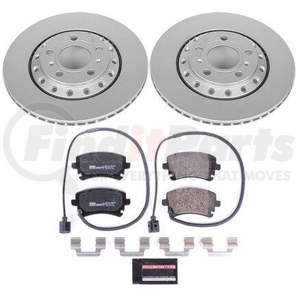 ESK4562 by POWERSTOP BRAKES - Genuine Geomet® Coated Rotors, ECE-R90 Disc Brake Pad Set + Hardware Kit