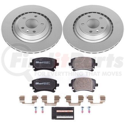 ESK4567 by POWERSTOP BRAKES - Genuine Geomet® Coated Rotors, ECE-R90 Disc Brake Pad Set + Hardware Kit