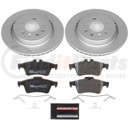 ESK983 by POWERSTOP BRAKES - Genuine Geomet® Coated Rotors, ECE-R90 Disc Brake Pad Set + Hardware Kit