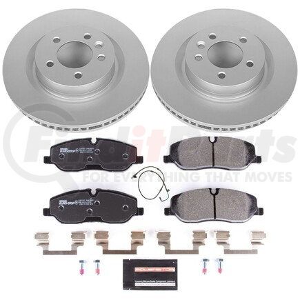 ESK4615 by POWERSTOP BRAKES - Genuine Geomet® Coated Rotors, ECE-R90 Disc Brake Pad Set + Hardware Kit