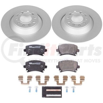 ESK4625 by POWERSTOP BRAKES - Genuine Geomet® Coated Rotors, ECE-R90 Disc Brake Pad Set + Hardware Kit