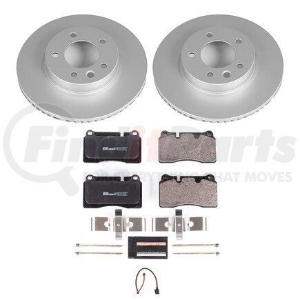 ESK4656 by POWERSTOP BRAKES - Genuine Geomet® Coated Rotors, ECE-R90 Disc Brake Pad Set + Hardware Kit