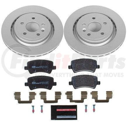 ESK4702 by POWERSTOP BRAKES - Genuine Geomet® Coated Rotors, ECE-R90 Disc Brake Pad Set + Hardware Kit