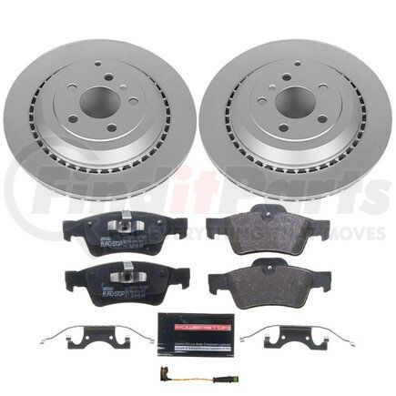 ESK4636 by POWERSTOP BRAKES - Genuine Geomet® Coated Rotors, ECE-R90 Disc Brake Pad Set + Hardware Kit