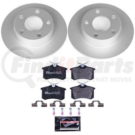 ESK4845 by POWERSTOP BRAKES - Genuine Geomet® Coated Rotors, ECE-R90 Disc Brake Pad Set + Hardware Kit