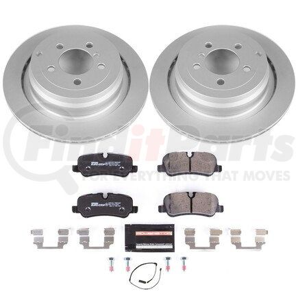 ESK5624 by POWERSTOP BRAKES - Genuine Geomet® Coated Rotors, ECE-R90 Disc Brake Pad Set + Hardware Kit