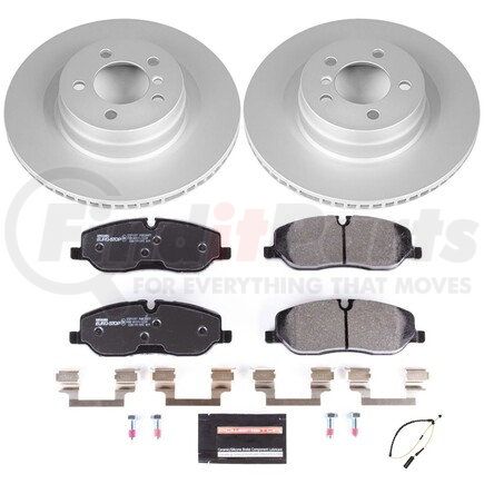 ESK5419 by POWERSTOP BRAKES - Genuine Geomet® Coated Rotors, ECE-R90 Disc Brake Pad Set + Hardware Kit