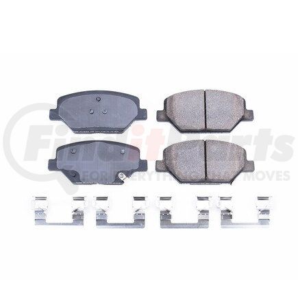 17-1886 by POWERSTOP BRAKES - Z17 EVOLUTION CERAMIC BRAKE PADS W/ HARDWARE