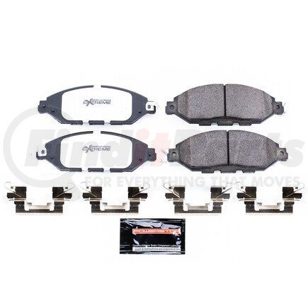 Z361649 by POWERSTOP BRAKES - Z36 TRUCK & TOW CARBON-FIBER CERAMIC BRAKE PADS W/ HARDWARE