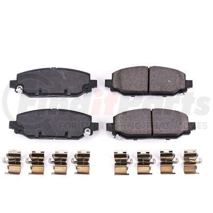 176004 by POWERSTOP BRAKES - Z17 EVOLUTION CERAMIC BRAKE PADS W/ HARDWARE