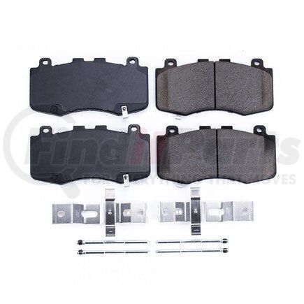 176006 by POWERSTOP BRAKES - Z17 EVOLUTION CERAMIC BRAKE PADS W/ HARDWARE