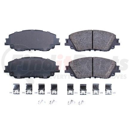 17-2076 by POWERSTOP BRAKES - Z17 EVOLUTION CERAMIC BRAKE PADS W/ HARDWARE