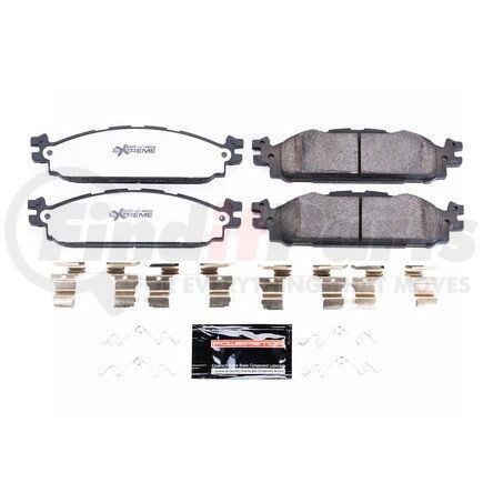 Z361508 by POWERSTOP BRAKES - Z36 TRUCK & TOW CARBON-FIBER CERAMIC BRAKE PADS W/ HARDWARE