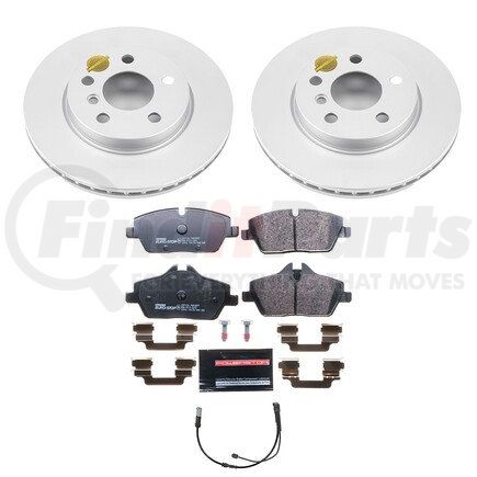 ESK7977 by POWERSTOP BRAKES - Genuine Geomet® Coated Rotors, ECE-R90 Disc Brake Pad Set + Hardware Kit