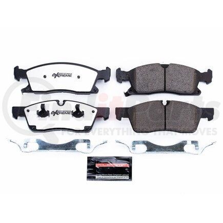 Z361455 by POWERSTOP BRAKES - Z36 TRUCK & TOW CARBON-FIBER CERAMIC BRAKE PADS W/ HARDWARE