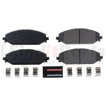 Z232179 by POWERSTOP BRAKES - Z23 EVOLUTION SPORT CARBON-FIBER BRAKE PADS W/ HARDWARE