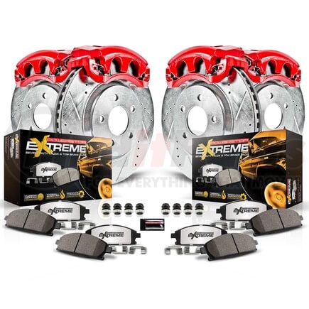 KC2164A36 by POWERSTOP BRAKES - Z36 Truck and SUV Ceramic Brake Pad, Drilled & Slotted Rotor, and Caliper Kit