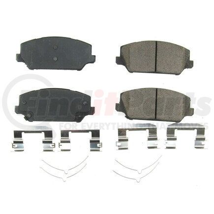 172049 by POWERSTOP BRAKES - Z17 EVOLUTION CERAMIC BRAKE PADS W/ HARDWARE