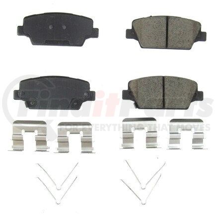 172050 by POWERSTOP BRAKES - Z17 EVOLUTION CERAMIC BRAKE PADS W/ HARDWARE