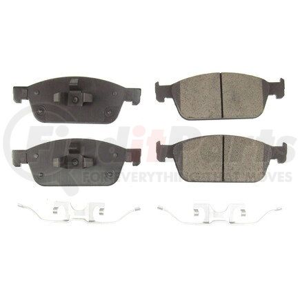 171978 by POWERSTOP BRAKES - Z17 EVOLUTION CERAMIC BRAKE PADS W/ HARDWARE