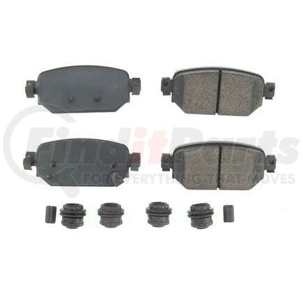 172042 by POWERSTOP BRAKES - Z17 EVOLUTION CERAMIC BRAKE PADS W/ HARDWARE