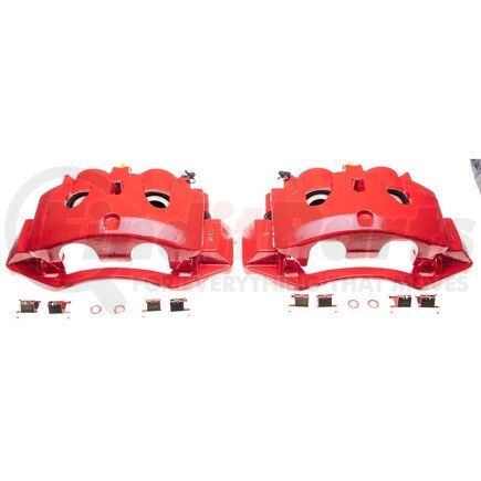 S5330 by POWERSTOP BRAKES - Red Powder Coated Calipers